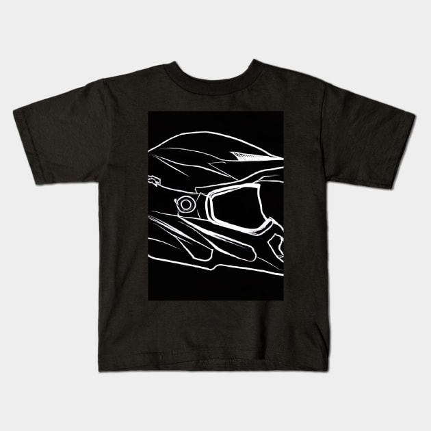 Motorcycle Helmet Kids T-Shirt by maxcode